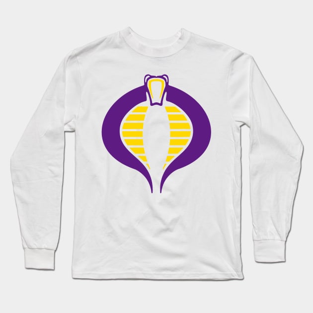 Purple and Gold Cobra Long Sleeve T-Shirt by Gsweathers